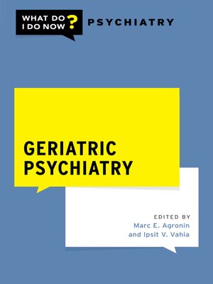 cover image of Geriatric Psychiatry